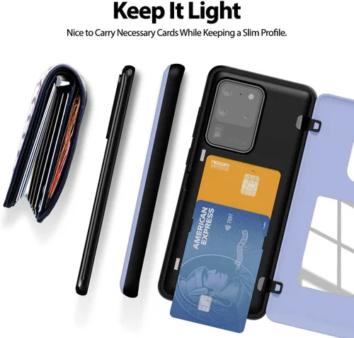 Vista 6 de GOOSPERY Parachoques magnético para puerta compatible con Galaxy S20 Ultra, funda tipo billetera con tarjetero, cierre automático por iman, funda