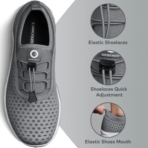 Vista 4 de SEEKWAY Zapatos de agua para hombre y mujer, de secado rápido, descalzo, para playa, caminar, kayak, barco, deportes acuáticos SP006
