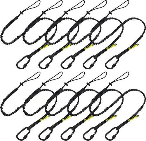 Vista 11 de BearTOOLS Cordón de seguridad para herramientas extendido de largo alcance, protección contra caídas de seguridad, bloqueo de tornillo de aluminio
