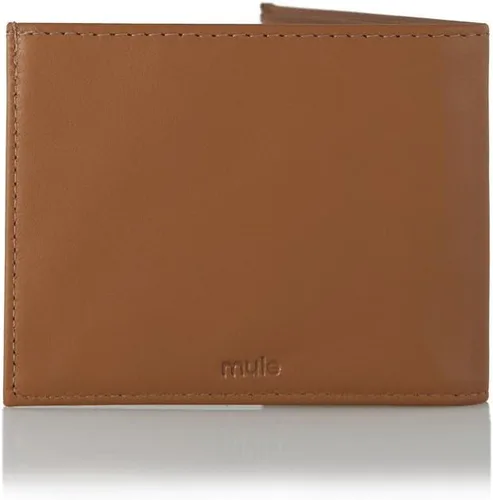 Vista 4 de Billetera de cuero para hombre, minimalista, delgada, con protección RFID, resistente al agua ventana de identificación, mini bolsillo