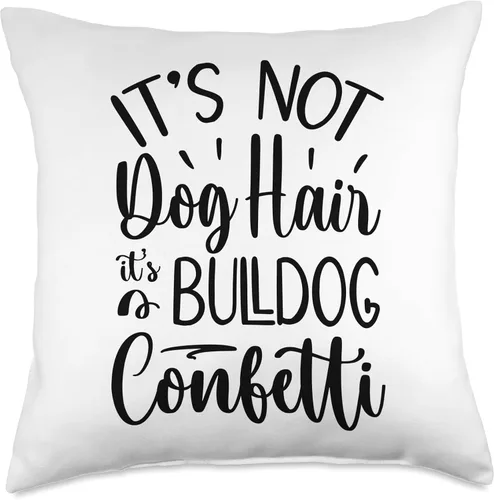 Vista 5 de Ripper19 Stuff Confetti, divertido cojín de bulldog inglés, 16 x 16, multicolor