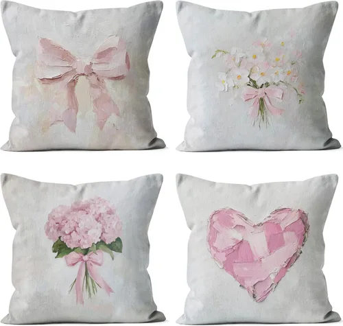 Vista 9 de Juego de 4 fundas de almohada inspiradoras bohemias de 18 x 18 pulgadas, regalos de afirmaciones positivas, coloridas citas motivacionales, fundas