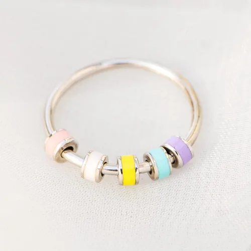 Vista 4 de STORYJEWELLERY Regalos de Navidad para hija, anillo antiestrés, anillos de ansiedad para mujeres, anillos giratorios para el estrés, anillo