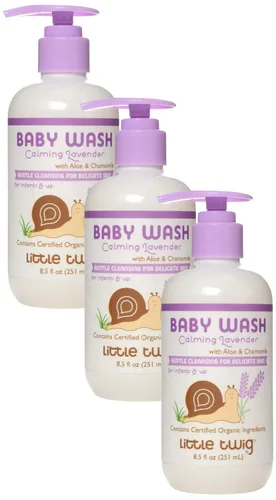 Vista 10 de Little Twig Baby Wash, fórmula natural derivada de plantas, granada de bayas, 8.5 onzas líquidas