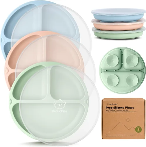 Vista 12 de KeaBabies - Placas de succión para bebé, niño, 3 unidades, silicona sin BPA Alps