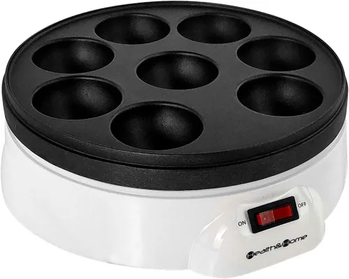Vista 5 de Health and Home Molde eléctrico japonés Takoyaki pulpo 8 bolas, máquina para hacer paletas con revestimiento antiadherente, postre, fabricante danés