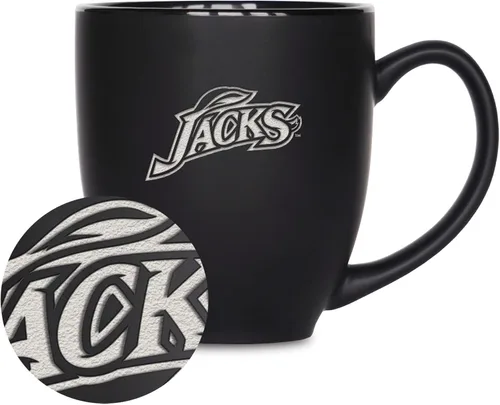 Vista 54 de Rico Industries - Taza de cerámica mate negra con grabado láser estándar de 15oz para NCAA (escuelas T & U) - Para bebidas calientes o frías