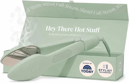 Vista 9 de Nori Press Travel Steam Iron - Handheld Iron w/ 6 Fabric Settings - Blue