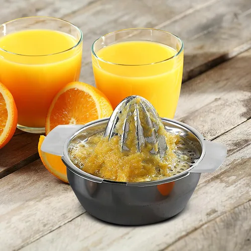 Vista 4 de SHINEOFI Stainless Steel Manual Juicer Hand Press Citrus Squeezer for Lemons Oranges Limes Efficient Juice Extractor Easy to Clean Versatile Fruit