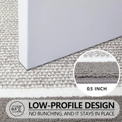 Vista 4 de REFETONE Tapete para interiores, tapete para puerta delantera y trasera, 24 x 36 pulgadas, parte trasera de goma absorbente, antideslizante, lavable