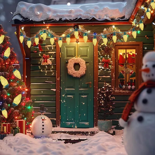 Vista 8 de Luces de Navidad C9 LED para exterior, 50 LED, 32 pies, luces de cadena C9 para Navidad, bombillas de fresa enchufables, conectables, certificadas