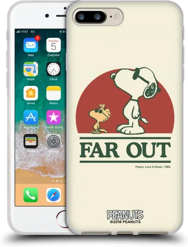 Vista 97 de Head Case Designs Funda de gel suave con licencia oficial de Peanuts Freak Flag Fly Woodstock 50th compatible con Apple iPhone 7 Plus/iPhone 8 Plus