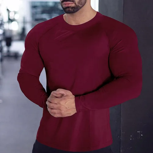 Vista 89 de Camisas de compresión atléticas de manga larga para hombre, capa base, camisa de entrenamiento atlético, camisas de compresión, camisetas deportivas