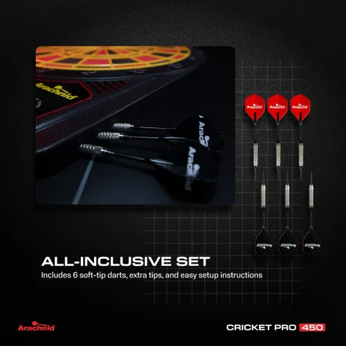Vista 6 de Arachnid Cricket Pro 450 Electronic Dartboard