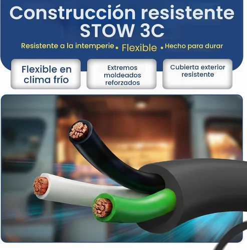 Vista 6 de Amp Up Cable de extensión RV de 30 amperios, cable de alimentación resistente de 75 pies, cable eléctrico NEMA TT-30 para cámper con bloqueo