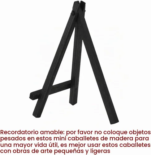 Vista 3 de Pack de 12 minicaballetes de madera, de eBoot, color negro
