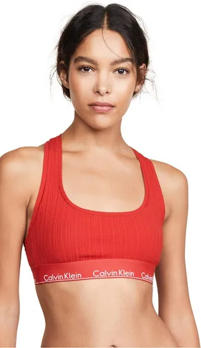 Vista 7 de Calvin Klein Bralette moderno de algodón elástico V-Day sin forro Gris Caliente