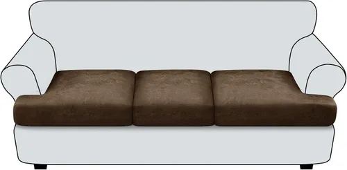 Vista 39 de Funda de cojín para sofá con aspecto de cuero, 1 unidad, elástica, para sala de estar, funda de cojín individual para sofá, protector de asiento