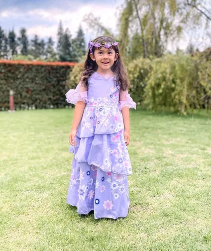 Vista 8 de keaiyouhuo Disfraz de Mirabel 3T-12T para cosplay disfraz de Isabela Luisa Dolores tía Pepa vestido Madrigal para la familia Halloween