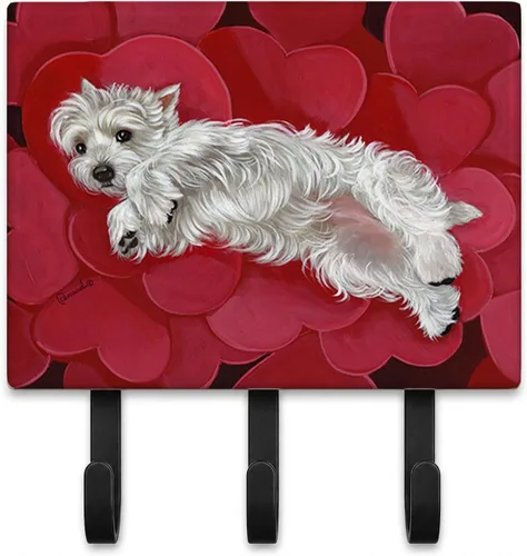Vista 29 de Caroline's Treasures Bichon Frise Sisters - Ganchos para correa o llavero, multicolor