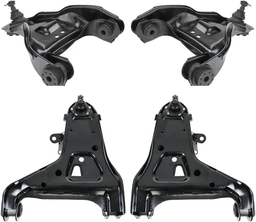Vista 108 de TRQ Brazo de control superior e inferior del lado del conductor y del pasajero con juego de rótulas compatible con Chevrolet GMC 89-02