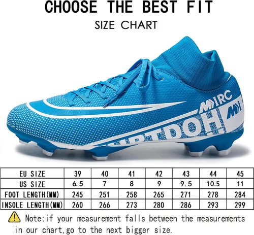 Vista 2 de Qzzsmy Tacos de fútbol para hombre zapatos de fútbol atléticos para caminar tacos Ag para entrenamiento al aire libre