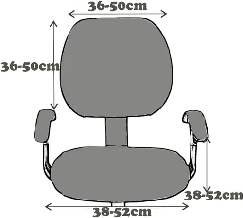 Vista 7 de XNN Funda para silla de oficina de computadora, fundas universales elásticas para sillas giratorias (A)