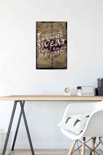 Vista 4 de Trends International Harry Potter - The Marauder's Map - I Solemnly Swear Wall Poster, 14.725" x 22.375", Premium Unframed Version Versión premium