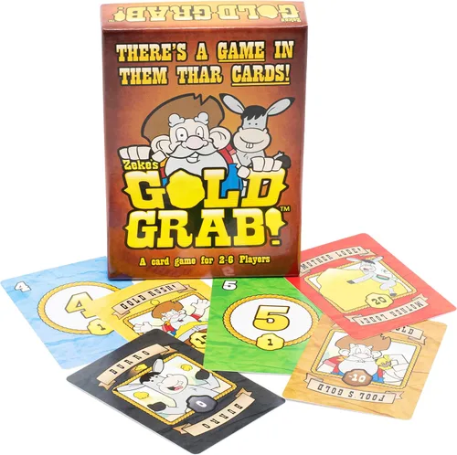 Vista 3 de Zeke's Gold Grab! El galardonado juego de cartas de diversión familiar Juego de cartas para niños, adolescentes, adultos y noche de juego familiar