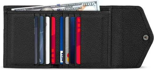 Vista 3 de Cartera estilo sobre de cuero genuino - Bloqueo RFID - Unisex