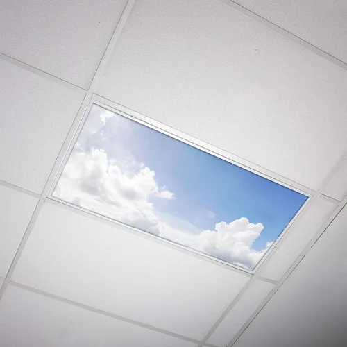 Vista 12 de Cubierta de luz fluorescente para luces de techo de aula, nubes rosadas, inserto de película retroiluminada de alta calidad 2 x 4