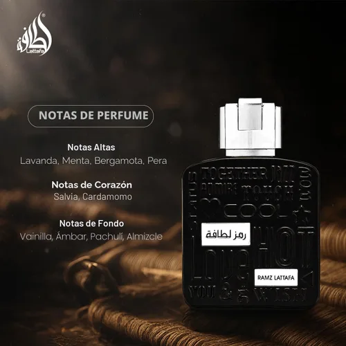 Vista 2 de Lattafa Ramz Silver para Unisex Eau de Parfum en Spray, 3.4 Onzas / 100 ml