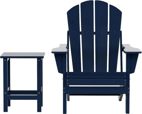 Vista 15 de WestinTrends Malibu Outdoor Patio HDPE Silla plegable de polietileno Negro