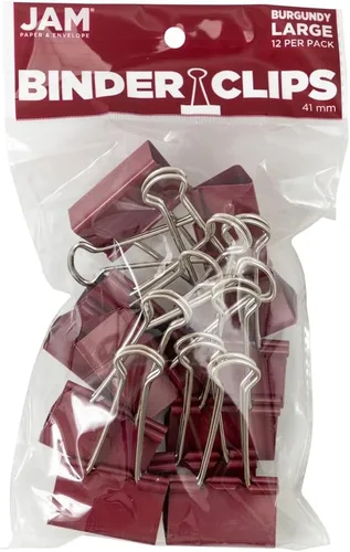 Vista 72 de JAM PAPER Clips de Carpeta Coloridos - Grandes - 1 1/2 Pulgadas (41 mm) - Clips de Carpeta Dorado Rosa - Paquete de 12 Oro Rosa