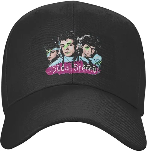 Vista 2 de Soda Rock Band Stereo Baseball Hat Unisex Adjustable Size Casual for Travel Daily Commute Decorations Ideas Gifts Black