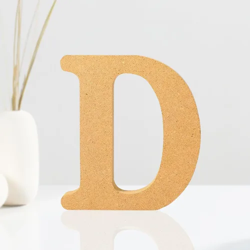 Vista 9 de AOCEAN Letras de madera diseñables de 4 pulgadas, letras de madera sin terminar para decoración de pared, letras decorativas de pie en rodajas