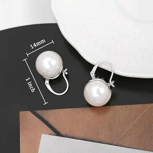 Vista 58 de Aretes colgantes de plata de ley 925 seleccionados a mano AAA+ de 7.5 a 0.315 in con perlas cultivadas de agua dulce blancas para mujer