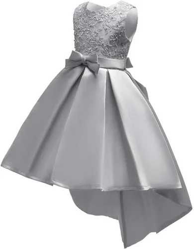 Vista 2 de IWEMEK Vestido de tutú de encaje con bordado de flores y flores para niñas grandes, vestido de tutú formal para concursos de belleza, fiesta