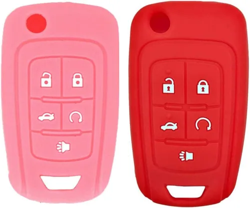 Vista 14 de LemSa 2 piezas de silicona 5 botones Flip Key Fob Cover Remote Keyless Entry Bag para Chevrolet Camaro Cruze Equinox Malibu SS Sonic Spark Volt Aveo