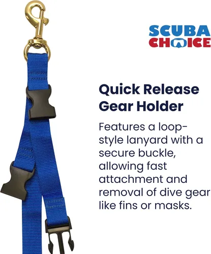 Vista 4 de Scuba Choice - Protector de aletas y máscaras con cierre de liberación rápida, color azul