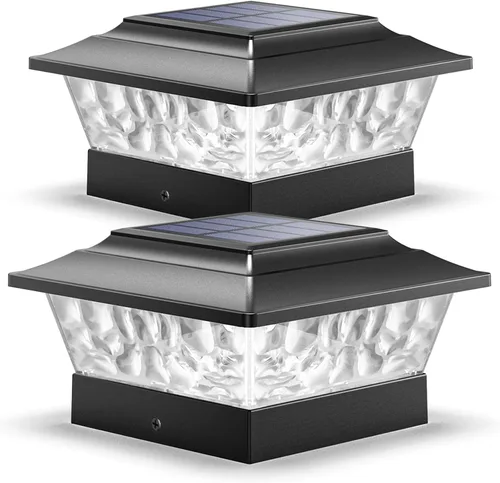 Vista 13 de SIEDiNLAR - Luces solares para poste para exteriores, 4 modos, paquete de 6 Blanco