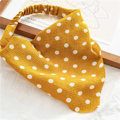 Vista 12 de Pañuelo elástico para el cabello, bandanas para el cabello, bufanda de lunares para mujeres y niñas (flor de satén retro)