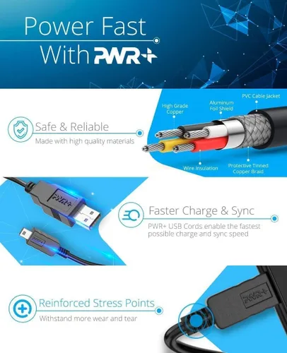 Vista 2 de Cable USB-2.0 extra largo de 25 pies tipo A a tipo B de alta velocidad para interfaz de audio, teclado midi, micrófono USB, mezclador, altavoz