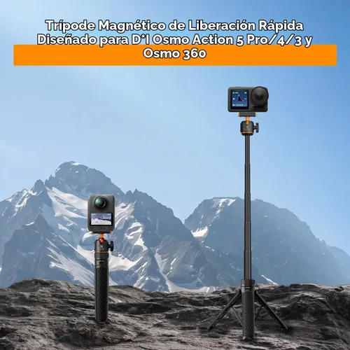 Vista 2 de K&F CONCEPT Trípode para selfie stick de 25.6" para DJI Osmo Action 5 Pro