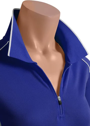 Vista 4 de CLOVERY Polo de manga larga con cremallera para mujer