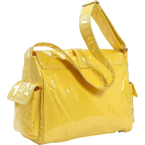 Vista 4 de Kalencom Bolsa de hebilla laminada, pana de chocolate