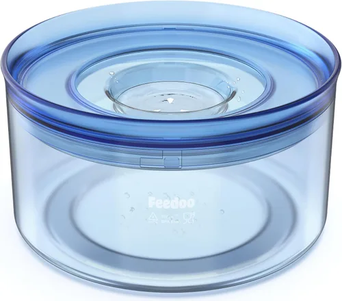 Vista 9 de Feedoo Tazón de agua para perros de 1 galón, tazón de agua sin derrames de 128 onzas para perros, tazón de agua a prueba de derrames sin BPA