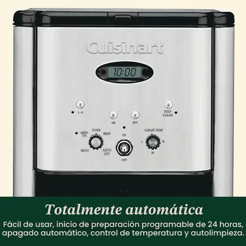 Vista 5 de Cafetera Cuisinart Brew Central de 12 tazas, acero inoxidable negro, DCC-1200BKSNAS