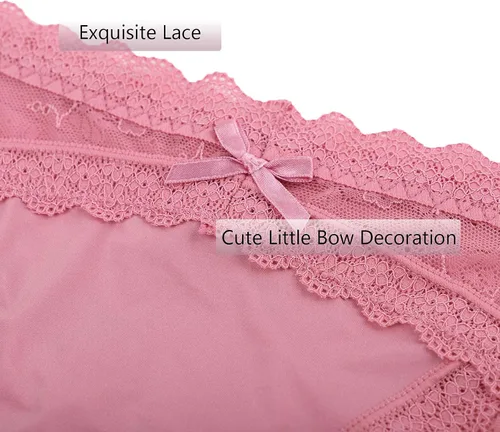 Vista 4 de LEVAO Tangas sexys para mujer, ropa interior de encaje elástico, sin costuras, paquete múltiple S-XL