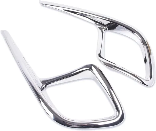 Vista 8 de x xotic tech 2 piezas durables impermeables cromadas plateadas parachoques trasero reflector luz antiniebla cubierta cubierta compatible con Toyota